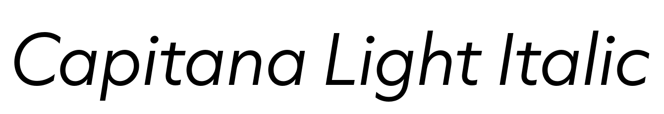 Capitana Light Italic